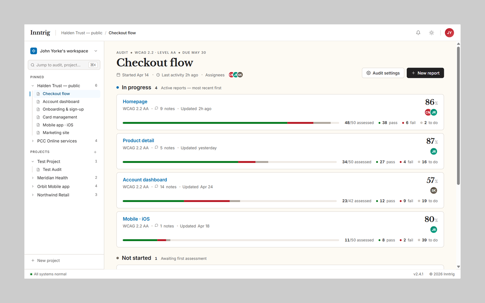 Inntrig visual design exploration, 4 of 4.
